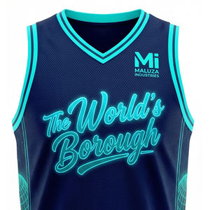 Conjunto de Uniforme Deportivo de Baloncesto, Jersey y Pantalones Cortos, Malla Transpirable, Diseño Deportivo de Equipo, Maluza Industries - Product Image 2