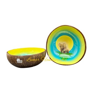 High Quality Lunarhandicraft Vietnam <b>Lacquerware</b> Coconut Bowl Vietnam Handmade Unique Mix Color Style Reasonably Priced - Product Image 3