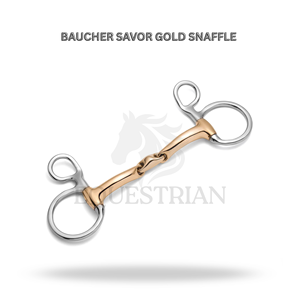 Mors Baucher Savor Gold Snaffle pour l'entraînement et le contrôle à l'équitation - Product Image 2