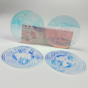 Posavasos Rectangular Clásico de Acrílico y Cerámica Holográfica Ecológica, Personalizado con Impresión, Diseño de Marca, Japón - Product Image 4