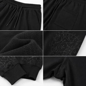 Pantalon de survêtement homme à entrejambe bas, broderie vintage, coupe ample sur mesure, tissu respirant, pour streetwear, nouveauté - Product Image 6