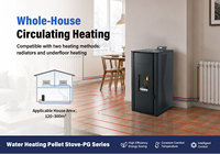 Chaudière à granulés de bois hydroélectrique moderne PG-300 pour chauffage par radiateur et plancher chauffant, alimentation automatique, poêle hydronique à biomasse pour chauffage domestique