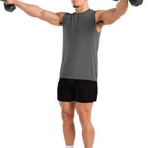 Camiseta sin Mangas de Compresión para Hombre, Personalizada, al por Mayor, de Alta Calidad, Transpirable, Ecológica, de Algodón, de Secado Rápido, Estilo Urbano, OEM, ODM - Product Image 1