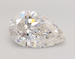 Diamant de laboratoire cultivé CVD de 5,05 carats, taille poire brillante, blanc F, clarté VVS2, excellente taille, pour la fabrication de bijoux - Product Image 1