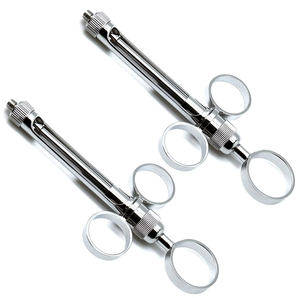 Seringue d'aspiration manuelle à 3 anneaux en acier inoxydable, réutilisable et autoclavable, pour anesthésie dentaire de qualité supérieure - Product Image 1