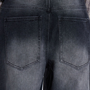 Custom Logo <b>Men's</b> Pants Washed Casual Denim Baggy <b>Jeans</b> Loose Fit <b>Jeans</b> Wide Leg Pants Relaxed Fit with Zipper and Button - Product Image 5
