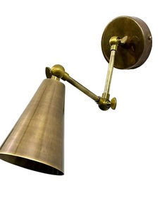 Customized Mid-Century Raw Brass Wall Sconce - Product Image 2