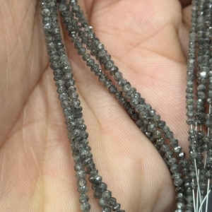 Cuentas facetadas de diamante natural en forma de rondel de 2-2.5mm, 15 quilates, cuentas sueltas de diamante africano para joyería, collar, pulsera, gemas de grado AAA - Product Image 5