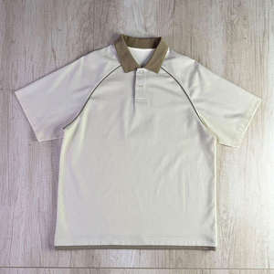 Polo de Manga Raglán para Hombre con Cuello Ribeteado en Contraste 2026, Color Marfil y Rosa, Estilo Minimalista, Ropa Casual Elegante de Alto Rendimiento HD - Product Image 4