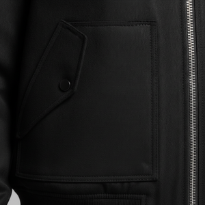 Nouvelle veste décontractée respirante pour homme, couleur unie, avec fermeture éclair et manches longues, col rabattu, en polyester/coton. - Product Image 4