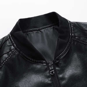 Veste en similicuir pour homme NESTA SPORTS, coupe ajustée, décontractée, style baseball, en cuir PU, légère, grande taille, vêtements d'extérieur - Product Image 4