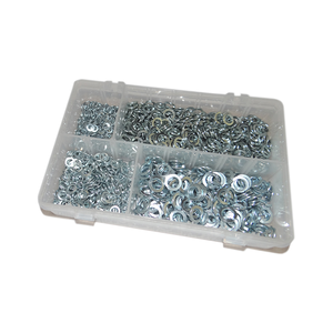 1200 Arandelas de resorte de tamaño en pulgadas, surtido de arandelas de resorte de acero inoxidable dentro de caja de plástico - Product Image 1