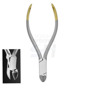 Pince coupante manuelle orthodontique en acier inoxydable pour fils distaux, avec embout de sécurité TC - Product Image 4