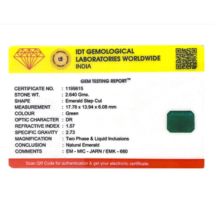 Natural Zambian Emerald Loose Gemstone 13.2 Carat AA Quality Pear Cut Certified Wholesale - Product Image 4