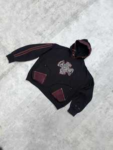 Sweat-shirt à capuche bicolore délavé pour homme, pull à manches courtes, streetwear, vêtements décontractés - Product Image 3
