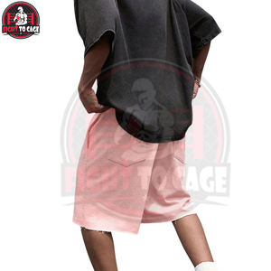 New Arrival Customized Made Jogging Bottoms In One Pink Solid Color Good Supplier Comfortable Cotton <b>Elastic</b> Waist Men's Shorts - Product Image 6