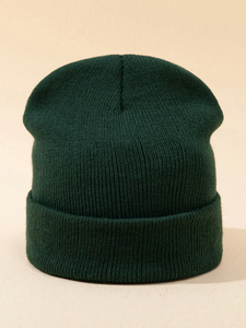 Bonnet en tricot chaud avec broderie personnalisée, bonnet extensible pour hommes et femmes, idéal pour la mode streetwear hivernale - Product Image 5