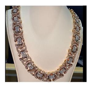 Collar de Cadena con Perlas de Agua Dulce y Moissanita, Certificado IGI, Chapado en Oro y Plata, Joyería de Lujo para Hombre, para Aniversario de Bodas - Product Image 4