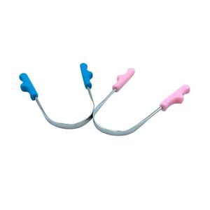 Juego de 3 raspadores de lengua de silicona multicolor con mango en forma de U, de acero inoxidable, para eliminar bacterias bucales y el mal aliento en adultos. - Product Image 4
