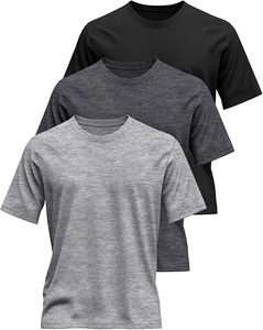 <b>Men's</b> Short Sleeve O-Neck T-<b>Shirt</b> Oversized Fit with Pattern Casual Knitted Quick Dry 100% Cotton Front Logo Eco-Friendly - Product Image 2