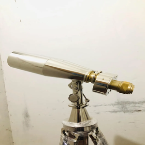 Miniature vintage brass binocular <b>keychain</b> accessory with a sturdy brass clip, available at wholesale prices. - Product Image 5