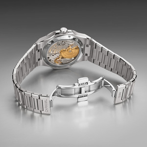 <span class=keywords><strong>Montre</strong></span> <span class=keywords><strong>mécanique</strong></span> automatique de luxe CARNIVAL pour hommes, boîtier ovale en acier inoxydable de 43 mm, tourbillon, fermoir papillon, étanche 3 BAR - Product Image 3