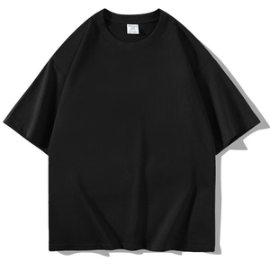 T-shirt décontracté surdimensionné pour homme 100% coton 240 g/m² avec logo personnalisé sur le devant, couleur unie, tissu respirant, col rond - Product Image 5