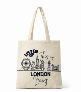 Bolsa de Compras de Algodón con Asa Larga, Nueva Moda, Estilo Moderno, Bolsa de Compras de Algodón con Asa Larga de la Mejor Calidad - Product Image 1