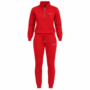 Ensemble de survêtement personnalisé chaud pour femme, collection automne-hiver, épais, 2 pièces, pantalon de jogging et sweat à capuche amples - Product Image 2