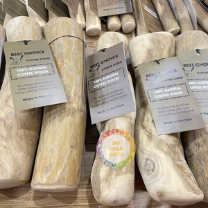 Mordedor de Madera de Café Natural para Perros - Juguete Masticable sin Astillas para la Limpieza Dental de Perros - Caryln - Product Image 1
