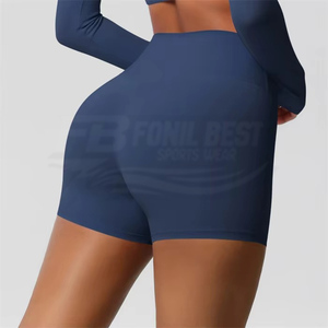 Pantalon de sport doux à taille haute pour femme, motif écossais, effet froncé aux fesses, grande taille, en Spandex/Nylon, service OEM - Product Image 3