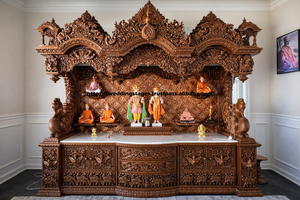Modern Design Hindu Prayer Cabinet <b>for</b> <b>Home</b> Hot Selling Customized White Teak Wood PoojaMandirs At Factory <b>Sale</b> Price Australia - Product Image 4