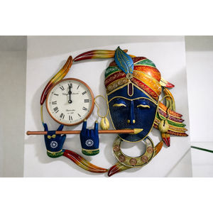 Horloge murale analogique en quartz en métal Krishna Murali avec style Art Déco, fonctionnant à piles, pour salon, cadeau de mariage - Product Image 2