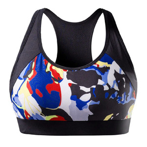Custom High Support Women Sports Bra Breathable Polyester Yoga Gym <b>Running</b> Workout Top With Removable <b>Pads</b> OEM Sublimation - Product Image 4