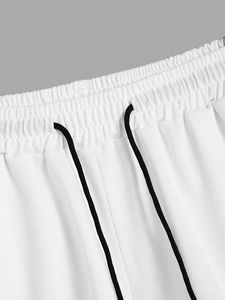 Short unisexe imprimé personnalisé de style High Street OEM Short solide pour homme avec cordon de serrage à la taille Short personnalisé de haute qualité pour homme - Product Image 3