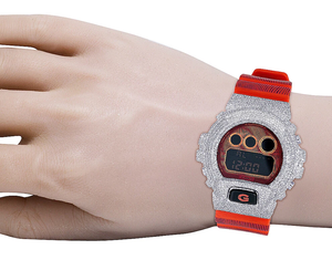 ข้อเสนอที่ดีที่สุดสำหรับนาฬิกา G Orange 6900 Iced Out Diamond 9 9/10 กะรัต - Product Image 5
