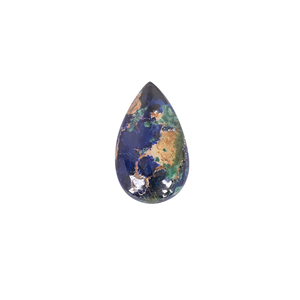 Cabochon en azurite naturelle attrayant, forme poire, 16,05 carats, pierre précieuse non montée pour bijoux - Product Image 1
