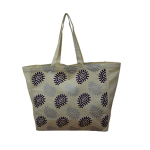 Logo personnalisé classique en coton |   Sac fourre-tout pour femmes, sac de courses pour supermarché avec poignées |   Emballage en vrac avec sac imprimé promotionnel - Product Image 2