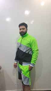 Conjunto de Chaqueta Cortavientos Reversible y Pantalones Cortos Deportivos para Hombre, con Logotipo Personalizado, Corte Ajustado, de Tela Gruesa, Ecológico, Informal, para Verano - Product Image 2