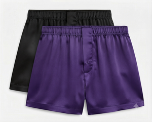 Shorts de Seda Satinada para Mujer, Cintura Elástica Media, Color Sólido, Cierre con Botones, Corte Regular, Transpirables - Product Image 5