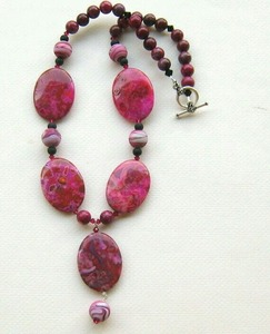 Unisex Resin <b>Beaded</b> <b>Necklace</b> From India Trendy Handmade Design with Screw Lock for Party Occasions - Product Image 1