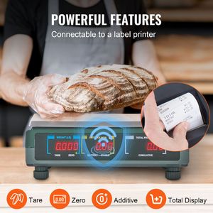 Bilancia Digitale Elettronica per Gastronomia 66 LB, Commerciale per Alimenti, Frutta, Carne, Prodotti, con Funzione di Conteggio e Display LED, Unità KG - Product Image 4