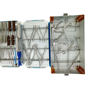 Lumbar Spine Surgery Set With Sterilization <b>Box</b> - Stainless Steel Orthopedic Surgery Instruments Kit - Product Image 1