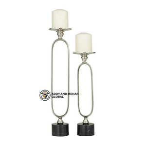 Juego de Portavelas de Resina de Hueso de Lujo, Ecológico y Duradero, Moderno Soporte Decorativo para Velas de Pilar para el Día de San Valentín y Navidad - Product Image 1