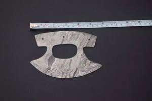 Cuchillo Ulu de Acero de Damasco, Hoja Curva, Mango de Madera Bicolor, Forjado a Mano, Cuchillo de Cocina, Fabricante, Proveedor Mayorista - Product Image 3