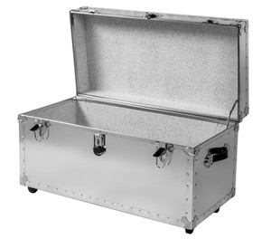 Baúl de Almacenamiento Clásico de Aluminio con Esquinas Reforzadas para Organización de Estilo Industrial - Product Image 4