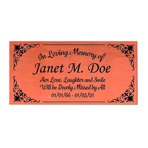 Placas Conmemorativas de Bronce Grabadas Personalizadas por el Fabricante, Placas Funerarias con Relieve Personalizado para Dar la Bienvenida a los Invitados - Product Image 1