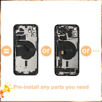 Boîtier arrière en verre pour iPhone 11 12 13 14 Pro Max, coque arrière en verre pour iPhone 5 6 7 8 Plus X Xr Xs avec petites pièces