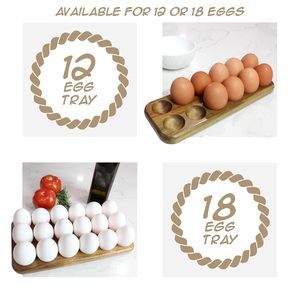 Portable Rustic Wooden <b>Egg</b> Holder & Tray for Kitchen Refrigerator Countertop Display and Storage <b>Eco</b>-Friendly Multipurpose - Product Image 5