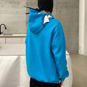 Hoodie surdimensionné personnalisé avec logo, fermeture éclair intégrale, style streetwear, pour hommes, avec trous pour les yeux, broderie chenille, logo personnalisé - Product Image 4
